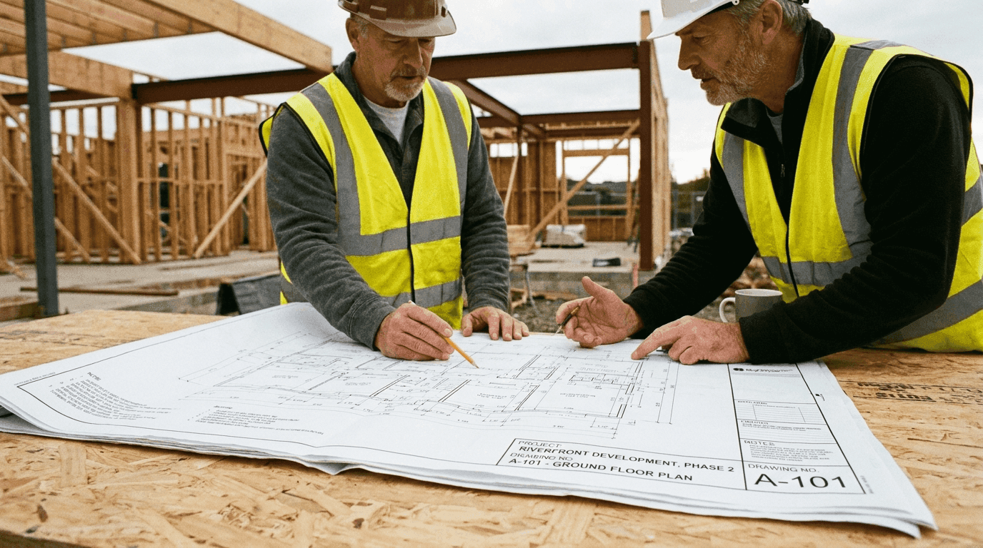 Bihn Construction leadership on an Upstate South Carolina job site